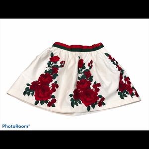 Janie and Jack red rose skirt